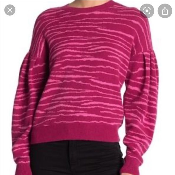 NWT Free Press zebra striped sweater - Picture 1 of 7